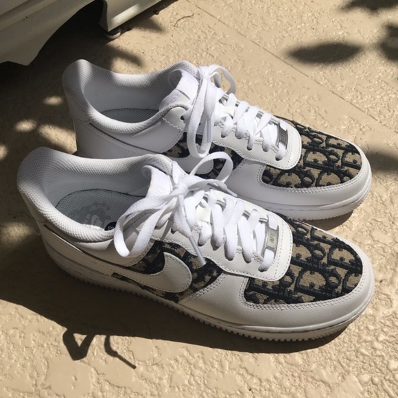 Nike Shoes - ONEtwelves Navy Blue Dior Custom Nike Air Force 1